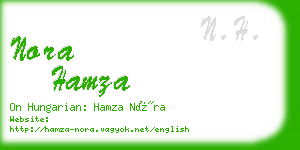 nora hamza business card